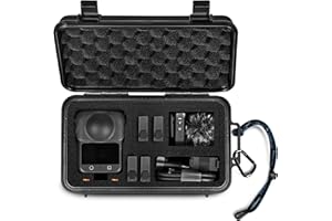 Lekufee Travel Waterproof Hard Case for DJI Osmo 360, Battery, and Other Accessories(Case & Bag Only)