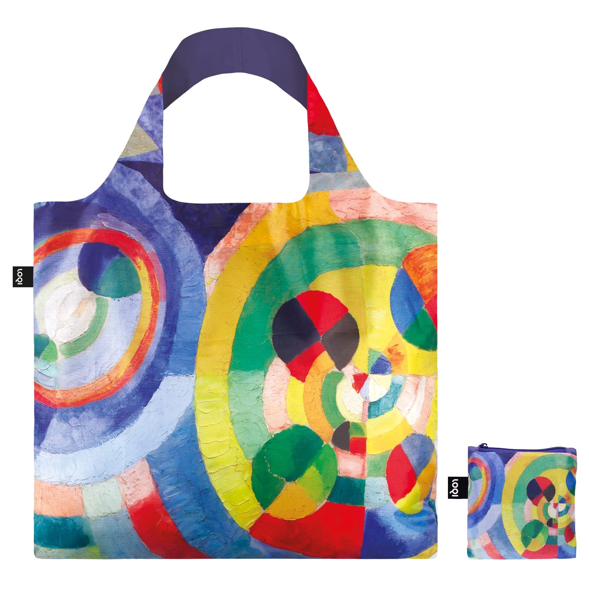 LOQI Museum Robert Delaunay Reusable Shopping Bag, Circular Forms, One Size