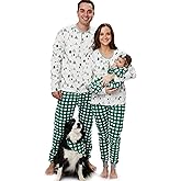 HonestBaby Family Matching Holiday Pajamas 100% Organic Cotton for Men, Women, Kids, Toddlers, Baby Boys, Girls, Unisex, Pets