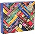 Galison Phat Dog Vintage Library 1000 Piece Jigsaw Puzzle for Adults and Families, Foil Stamped Challenging Puzzle Adds A Vibrant Pop of Color (735353263)