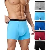YESWEL Incontinence Underwear for Men, 150ML Absorbency Washable Reusable Cotton Heavy Flow Bladder Leak Proof Boxer Briefs (Multicolor01, Large)