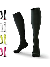 Rymora Compression Socks (Cushioned, Graduated Compression, Ergonomic fit for Men and Women, Seamless Toe Seams) (Ideal for Sports, Work, Flight, Pregnancy)