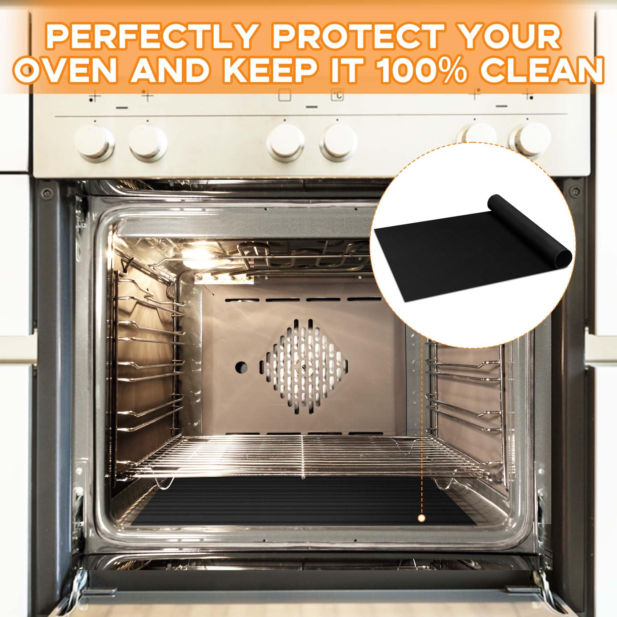 Maine Oven Liners For Bottom Of Oven, 23.6 x15.7 Inch Oven Liner