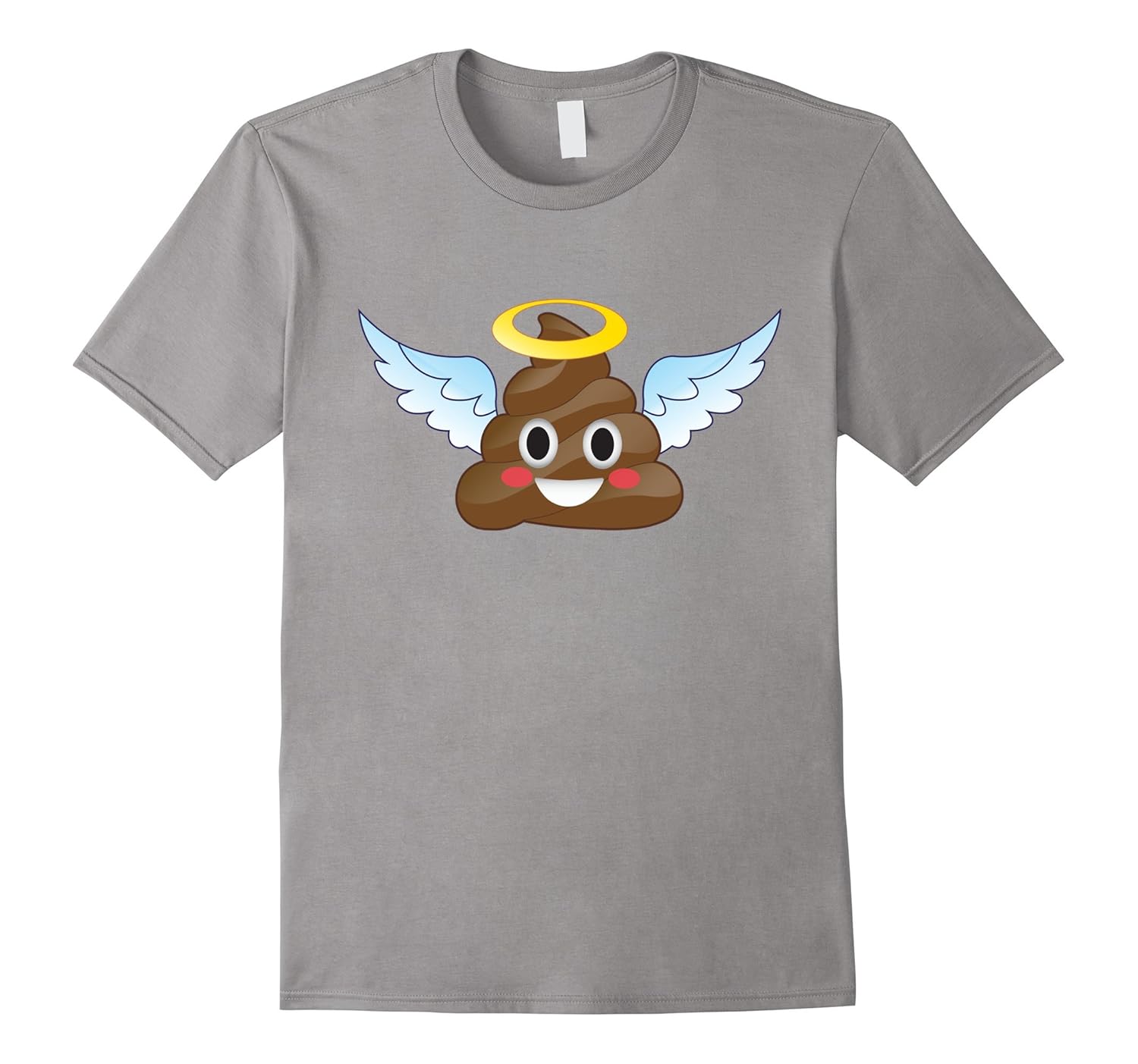 Funny Poop Emoji Angel Wings and Halo TShirt Holy PooCD Canditee