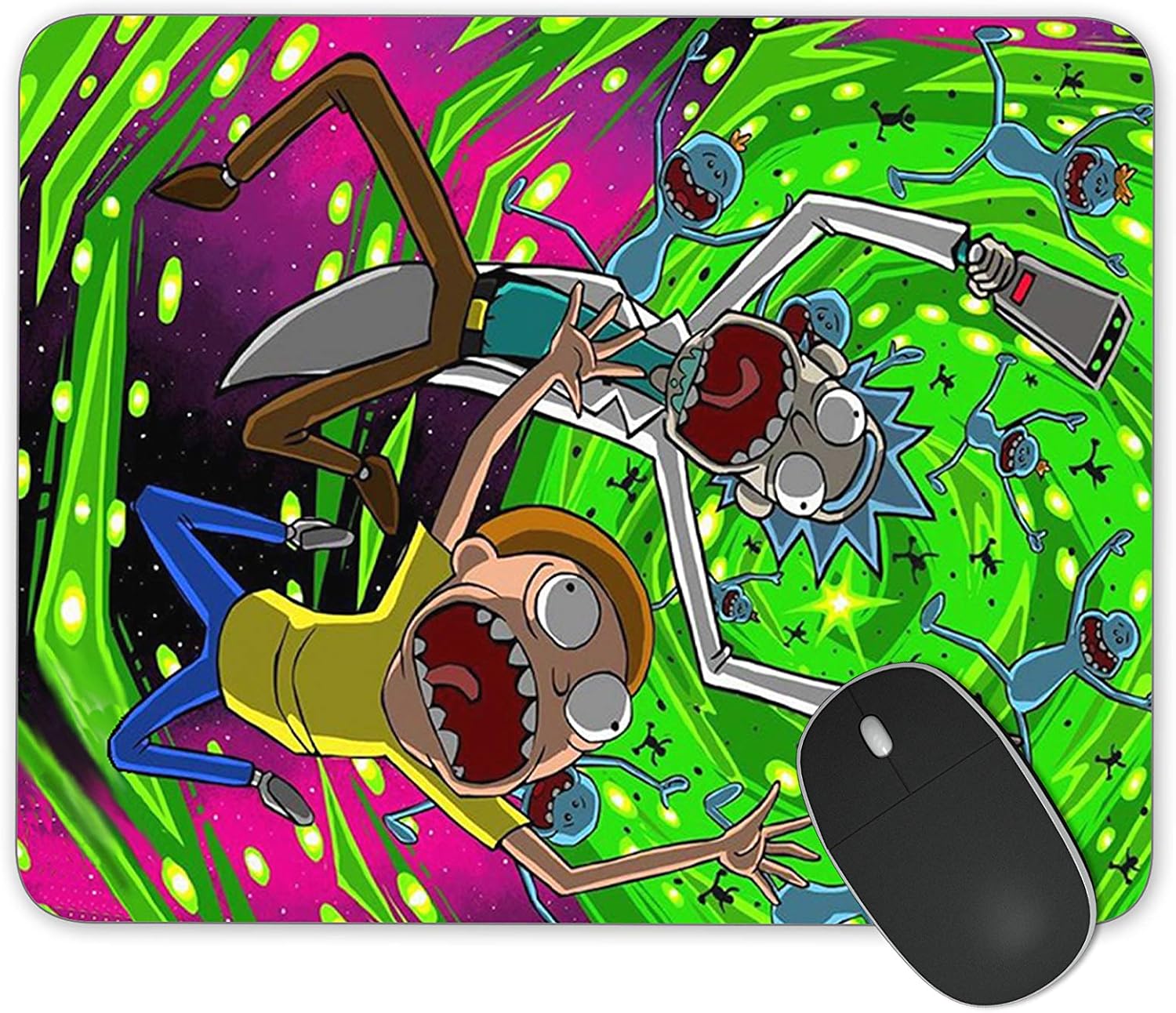 JNKPOAI Rick and Morty Series Game Mouse Pad Funny Rick and Morty Anti-Slip Mouse Pad Personalized The Office Mouse Pad (Rick and Morty#3)