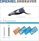 Dremel 290 Engraver Compact Pen Tool with 3 Tips and 4 Stencils view 2