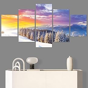 SIGNWIN 5 Panel Canvas Wall Art Modern Art...