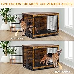 TLSUNNY Dog Crate Furniture, 44.1" Wooden Dog