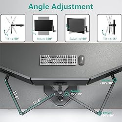 WALI Triple Monitor Stand, Free Standing Three LCD
