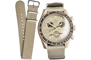 OCDIN Watch Band for Omega X Swatch Moonswatch Watch Strap Speedmaster 20MM Quick Release Rubber Watch Strap Replacement