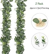LOMOHOO Eucalyptus Garlands 2 Pack 5.7ft Mixed Leaves Greenery Vines view 3