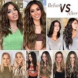 Fine Plus Clip In Hair Extensions 20 Inch Bleach Blonde Wavy 4Pcs Weft view 5