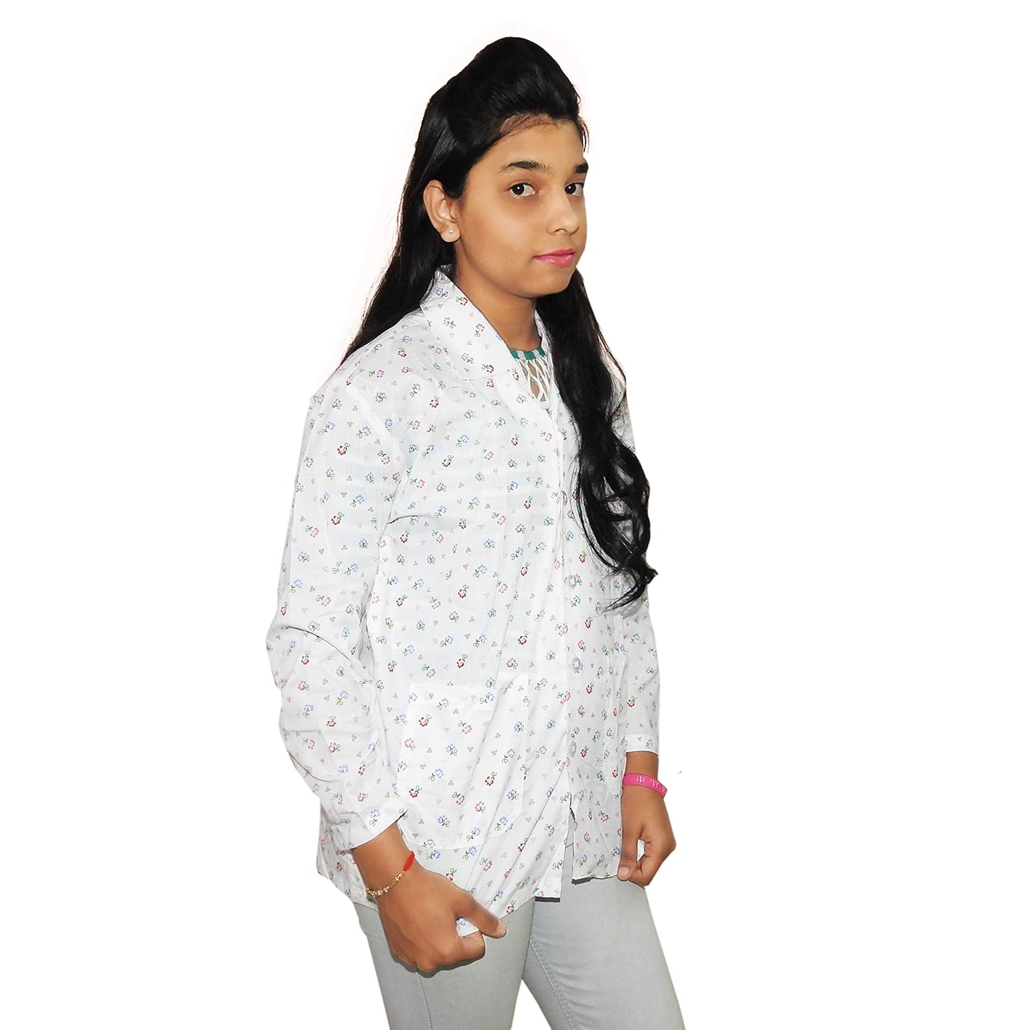 all sesion suncoat- dust pollution protection driving traveling coat long sleeves cotton jacket for women (important note : print design may vary, as per stock)