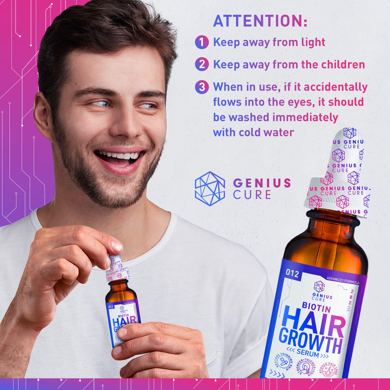 Hair Growth Serum, Hair Growth Treatment, Hair Serum, Hair Loss & Hair Thinning Treatment, Hair Growth Oil Biotin for Stronger, Thicker, Longer Hair 1oz : Beauty