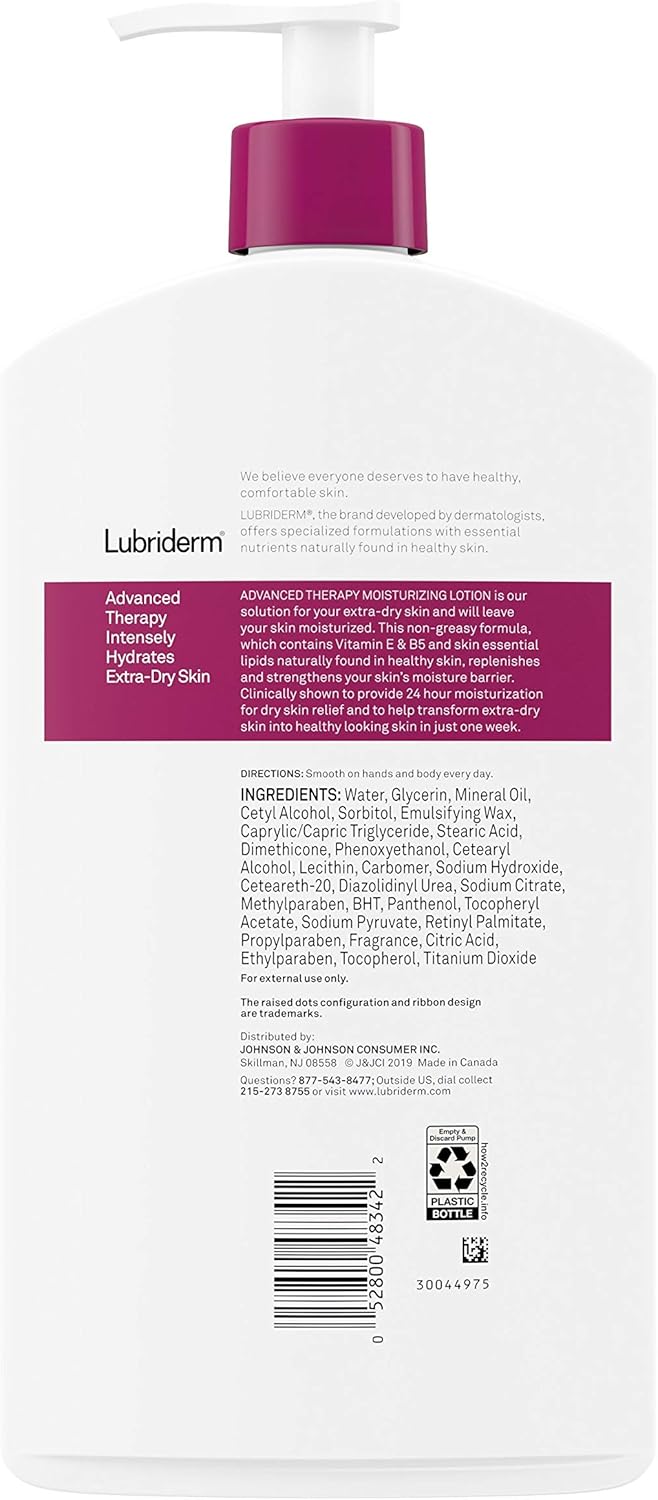 Lubriderm Advanced Therapy Moisturizing Lotion with Vitamins E and B5, 32.0 Fl Oz: Beauty