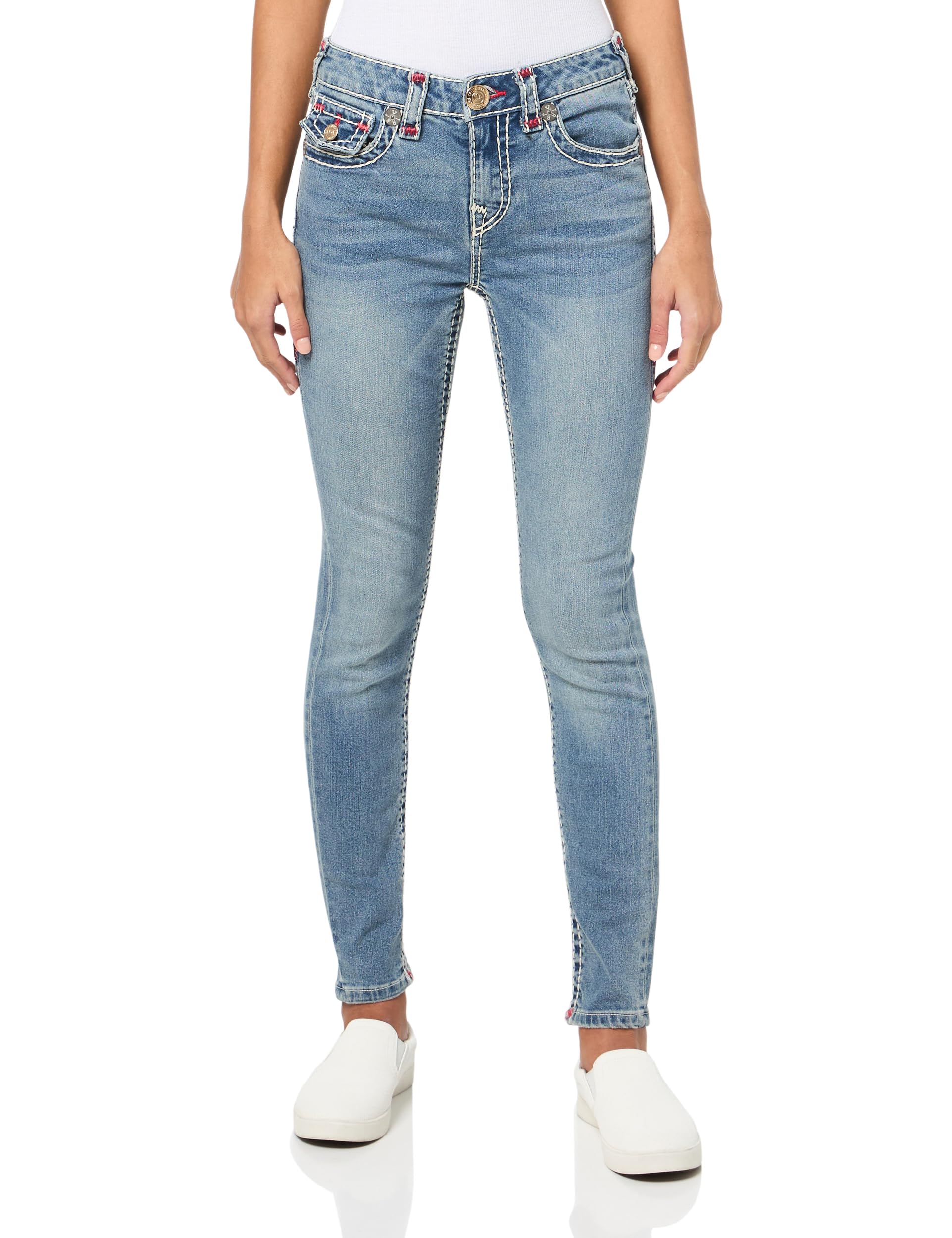 True Religion Women’s Jennie MID Rise Curvy Skinny Flap Super T​, Nora
