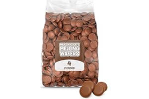 GEEOOLLAH 4 LB Resealable Bag Milk Chocolate Lite Cocoa Melting Wafers, Easy Melt Candy Coating Chocolate for Baking, Cake Pops, Candy Making, Dipping, Decorating, No Tempering Required, Bulk Holiday Supplies