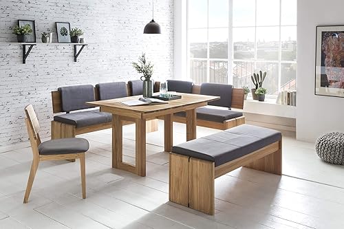 European Solid Wood Dining Furniture Set, Breakfast Nook Bench
