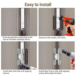 Upgraded Invisible Door Hinges (4 pcs) -6 Inch