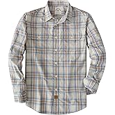 Dubinik® Mens Long Sleeve Button Down Shirts Casual Plaid Shirt with Practical Double Pockets Comfortable and Soft