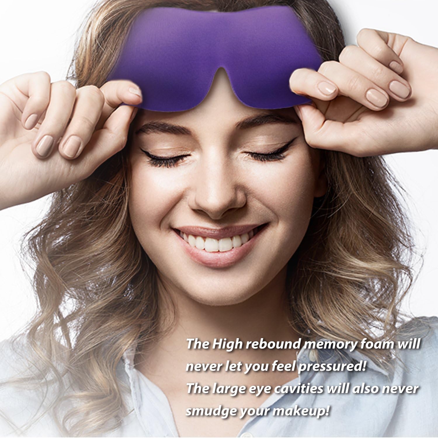 PrettyCare Sleep Mask 2 Pack,Eye Mask for Sleeping - 3D Contoured Sleeping Mask 100% Blackout - Blindfold Airplane with Ear Plugs, Night Masks with Travel Bag: Health & Personal Care