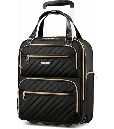 Amazon.com | LASUK Underseat Carry On Luggage with Wheels, Black