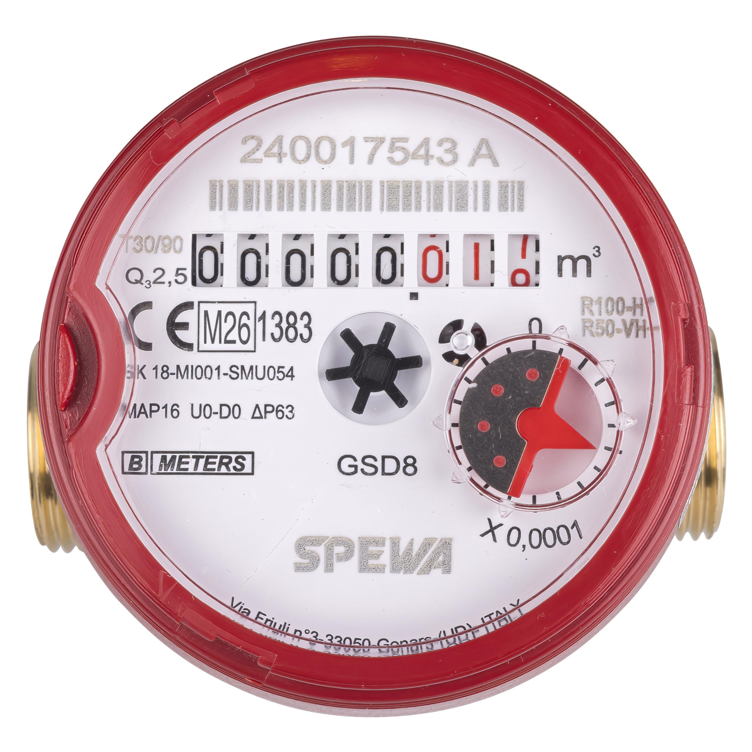 SPEWA Water Meter QN 1.5 Hot Water, BL 80 mm 1/2 Inch Flow - 3/4 Inch Connection Best Measuring Accuracy, Calibration 2026