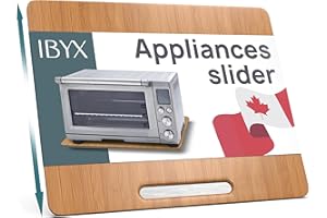 Ibyx Elegant Sliding Tray for Your Coffee Maker & Heavy Kitchen Appliances - Sturdy, Slides Easily from Under The Cabinet - Rolling Appliance Tray for Countertop with Wheels 21" x 15"