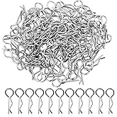 Tibapla 100 Pcs 1/10 RC Body Clips, Stainless Steel Springy R Clips Body Shell Clip Pin for Remote Control Car Shell