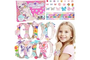 EICHHOO Friendship Bracelet Making Kit for Girls, 5-12 Year Old Girl Birthday Gifts, Arts and Crafts Kits for Kids, Girls Toys Age 5 6 7 8 9 10 Years Old, Kid Jewelry Making Kit with Charm (Butterfly&Flower)