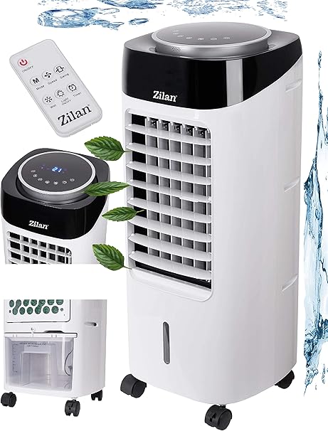 3in1 Air Cooler 7 Liter Kapazitat Mobile Klimaanlage 3 Geschwindigkeitsstufen Klimagerat Luftreiniger Klima Ventilator Mit Fernbedienung Luftkuhler Aircooler Weiss Schwarz Amazon De Baumarkt