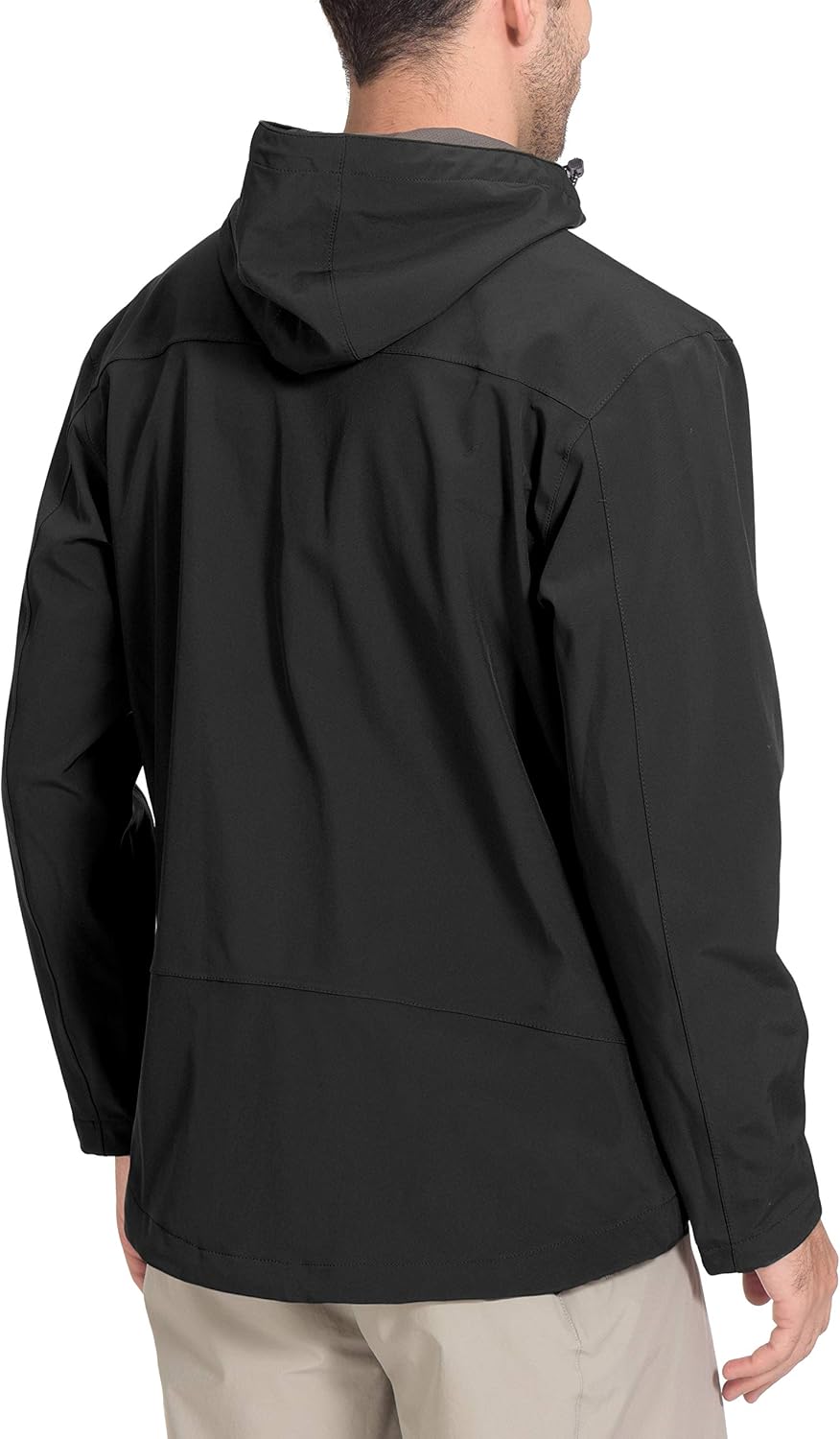 Little Donkey Andy Men's Waterproof Shell Jackets Breathable Windproof Rain Coats with Hood for Hiking Outdoors: Clothing