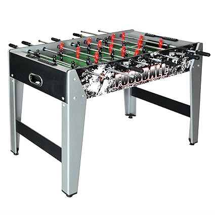 Hathaway Avalanche Foosball Table Soccer Game With Ergonomic Handles For Kids And Adults 48 In Black Gray