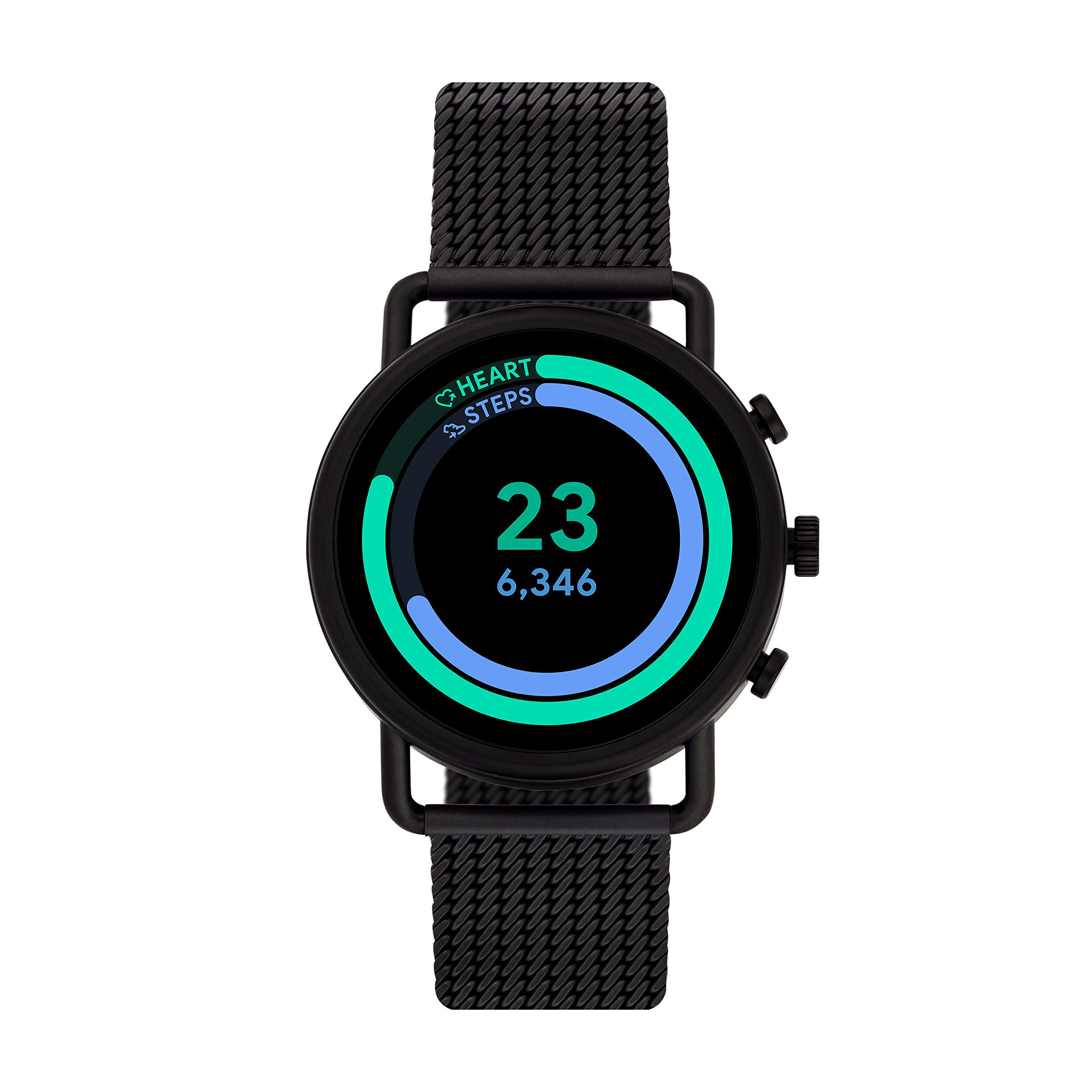 Skagen Men Falster 3 Stainless Steel Mesh Touchscreen Smart Watch, Color Black (Model: SKT5207)