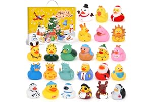 Iabedi Advent Calendar 2023 Boys & Girls Christmas Gifts, 24 Days Christmas Countdown Calendar, Rubber Ducks Bath Toys, Toys for Toddler Boys & Girls
