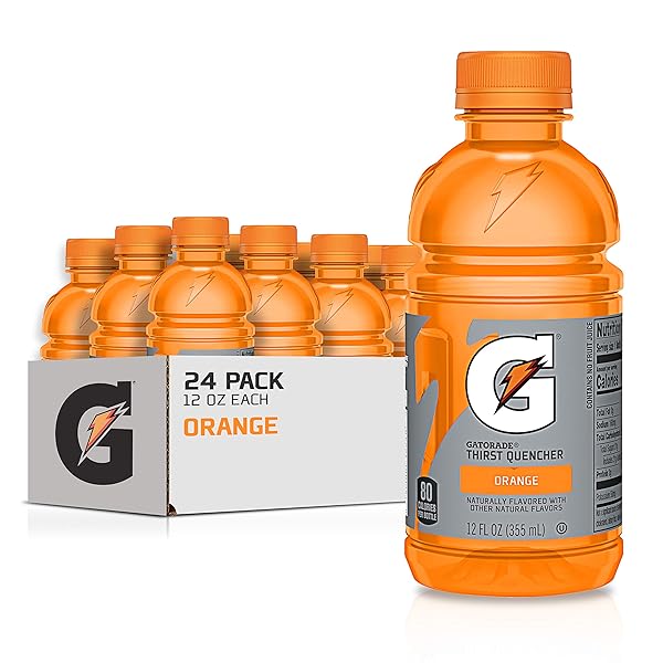 GATORADE THIRST QUENCHER, ORANGE, 12 OUNCE BOTTLES (PACK OF 12)