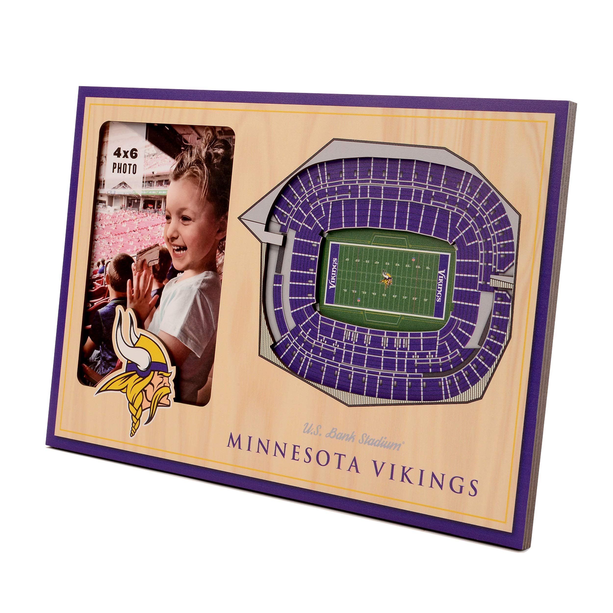 YouTheFan NFL Minnesota Vikings 3D StadiumViews Picture Frame