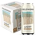 Fieldwork Non-Alcoholic Craft Beer 16 Fl Oz, Light American Pils, Vegan, Low-Calorie, 4-Pack Cans