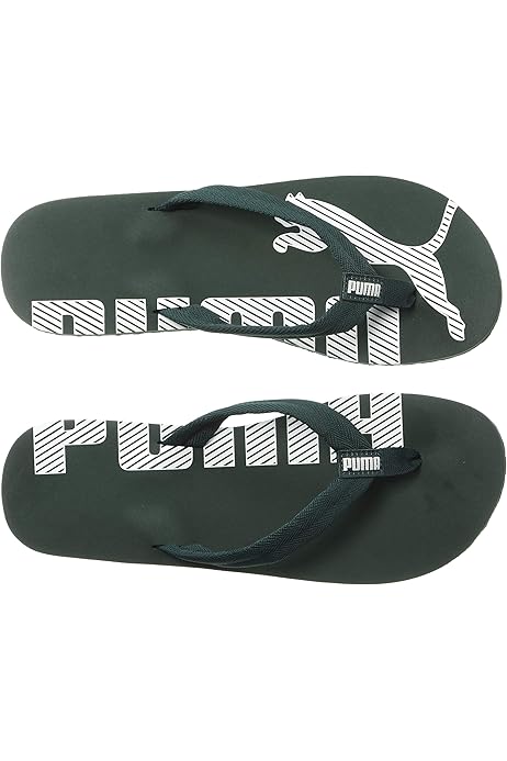 puma grey flip flops