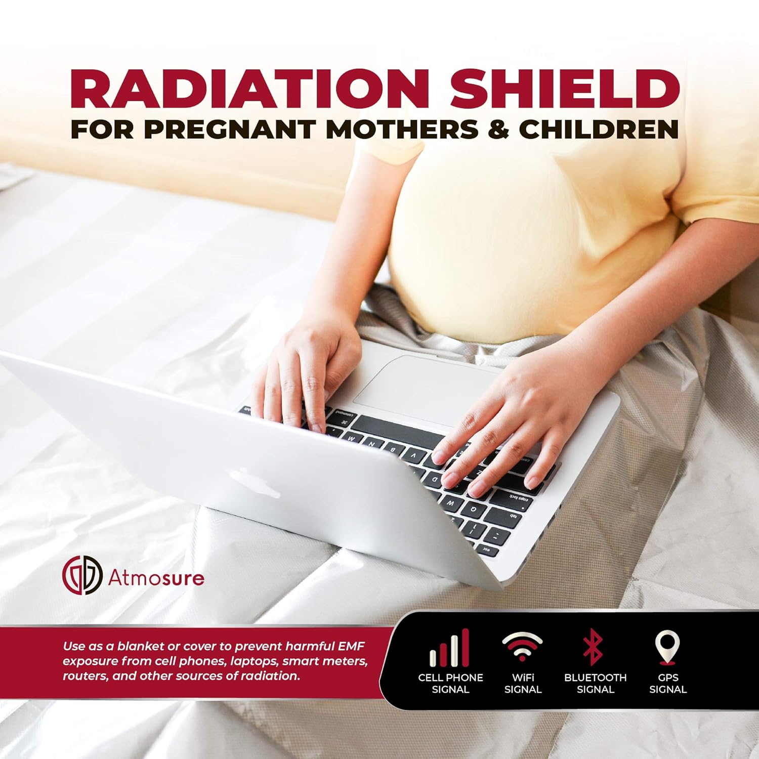 Atmosure 1 Yard Copper Faraday Fabric (44" x 36") — EMF Enclosure & Protection from Cellular Signal, WiFi, Bluetooth, GPS — DIY Wireless Shield Against EMI, EMP: Industrial & Scientific