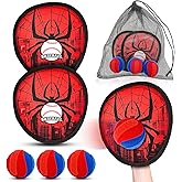 pamexin Toss and Catch Ball Game Set, Outdoor Games for Kids 3 4 5 6 7 8 9 10 11 12 Years Old Boys Girls, Outdoor Yard Games Beach Toys Pool Toys Sports & Outdoors Birthday Gifts (2 Paddles)