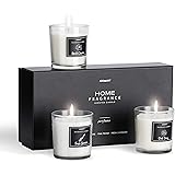 AROMART Scented Candle Set Jar Candle Jasmine Pink Peony Lavender Aromatherapy Candle 4.5oz Soy Candle for Home