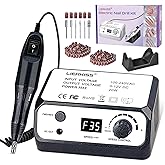 LIERKISS Nail Drill 35000RPM Electric Nail File Professional Dril Nails with 100pcs Sanding Bands and Nail Drill Bits for Acrylic, Gel Nail Manicure & Pedicure