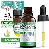 GuruNanda Vitamin E Oil (2 Fl Oz) - 100% Pure & Natural, 15,000 IU per Bottle for Skin, Hair, Face, Nails & Scars - With Coco