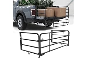 KUAFU Truck Bed Extender with Foldable Tailgate Compatible with Ford Super Duty Dodge Ram 1500 2500 3500 Toyota Tundra Nissan