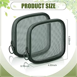 Weewooday 4 Pcs Mesh Makeup Bag Mesh Cosmetic Bag