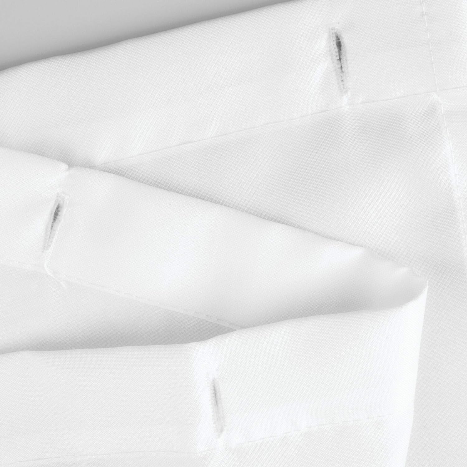 iDesign Solid Fabric Bathroom Shower Curtain - 72" x 72", White: Home & Kitchen