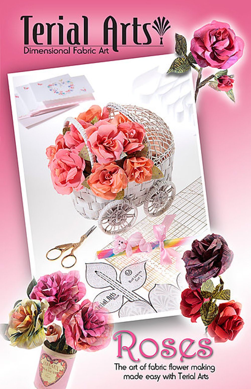 Terial Arts Rose Fabric Flower Pattern
