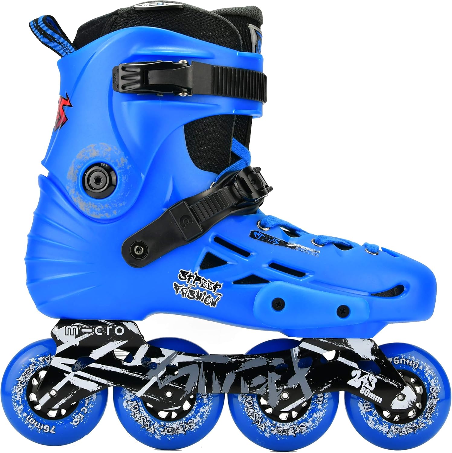 MICRO SKATES MTPlus Blue 2018 Budget Inline Skates for City, Fitness, Slalom and