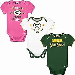 Gerber NFL Green Bay Packers 3 Pack Ruffle Sleeve